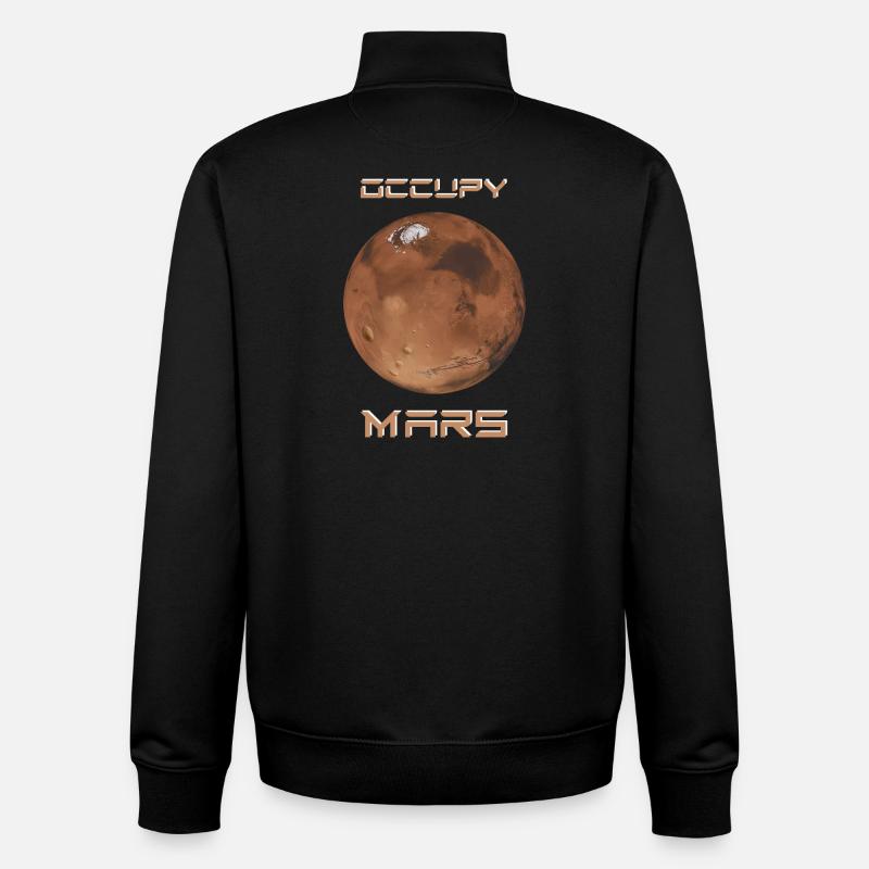 Occupy Mars - Sweat zippé unisexe en coton bio Stanley/Stella - noir
