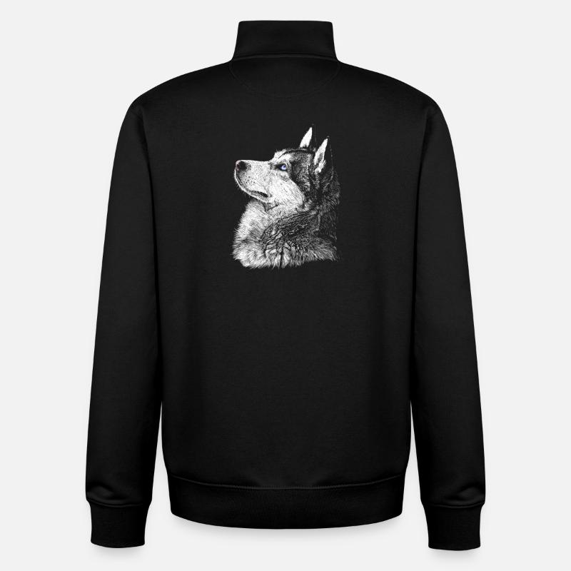 Husky - Unisex Organic Zip Sweatshirt von Stanley/Stella - Schwarz