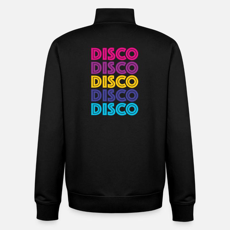 Disco Disco Disco - Sweat zippé unisexe en coton bio Stanley/Stella - noir
