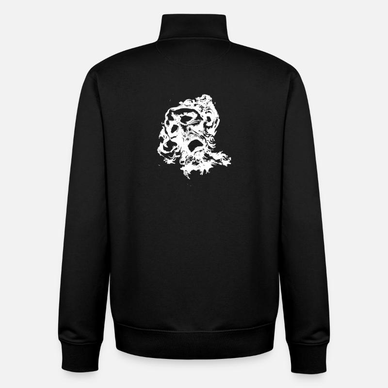 Visage blanc - Sweat zippé unisexe en coton bio Stanley/Stella - noir