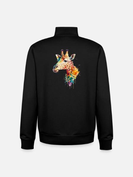 Giraffe - Unisex Organic Zip Sweatshirt by Stanley/Stella - black