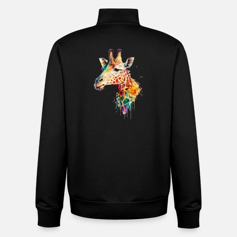 Giraffe - Unisex Organic Zip Sweatshirt von Stanley/Stella - Schwarz