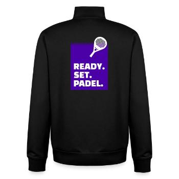 Padelspiel Statement Training Turnier Racket Padel - Unisex Organic Zip Sweatshirt von Stanley/Stella - Schwarz - Hinten - AI Model Male 185 light (185cm)