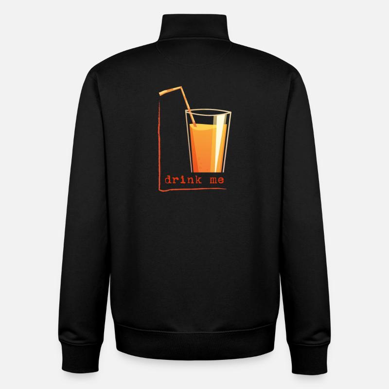 drink me in a frame - Unisex Organic Zip Sweatshirt by Stanley/Stella - black