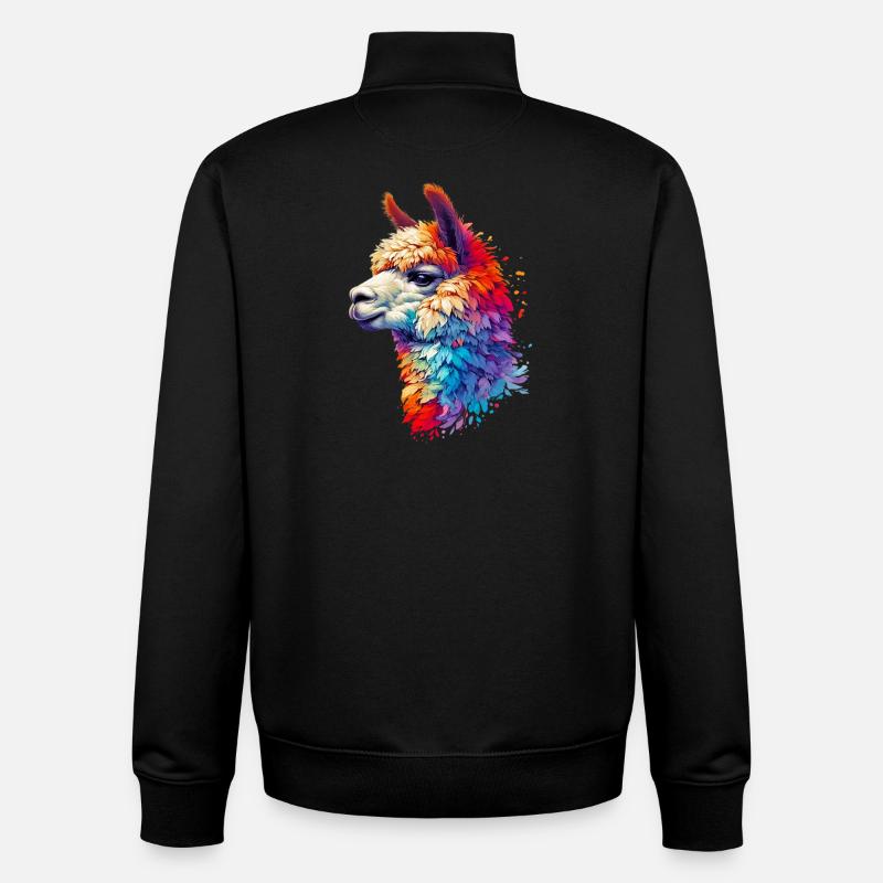 Alpaka - Unisex Organic Zip Sweatshirt von Stanley/Stella - Schwarz