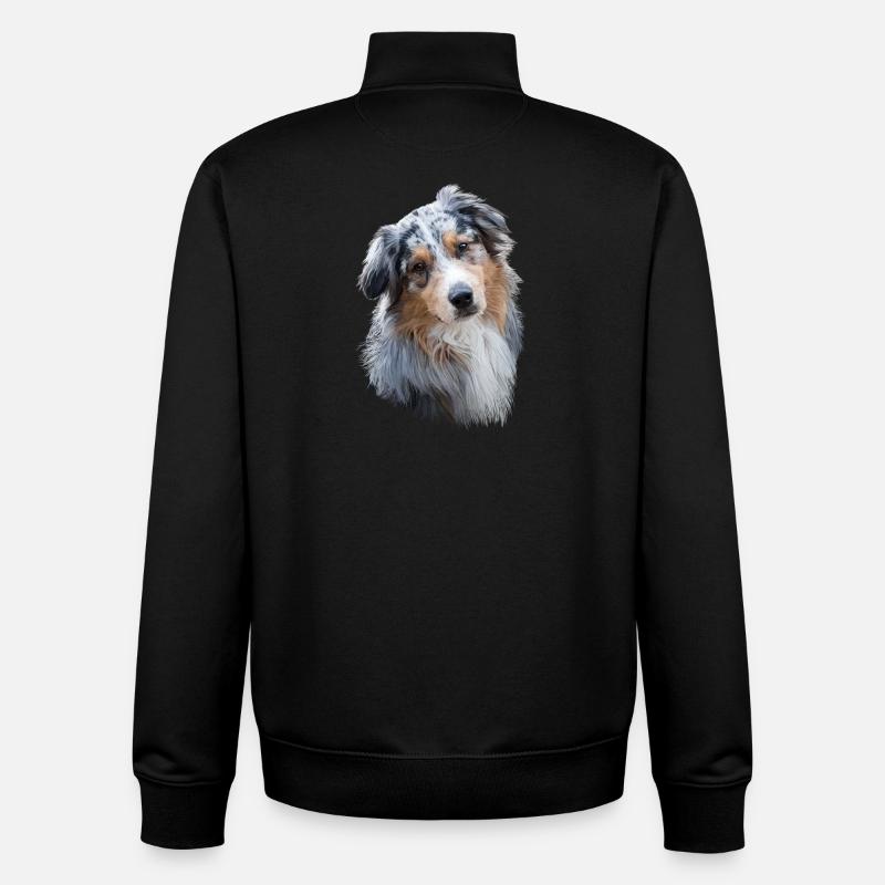 Australian Shepherd - Unisex Organic Zip Sweatshirt von Stanley/Stella - Schwarz