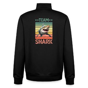 Shark Shark - Unisex Organic Zip Sweatshirt by Stanley/Stella - black - Back - AI Model Male 185 light (185cm)
