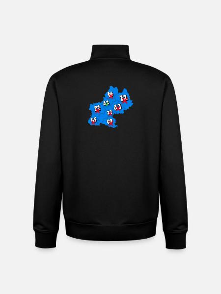 Midi-Pyrénées Region - Unisex Organic Zip Sweatshirt by Stanley/Stella - black