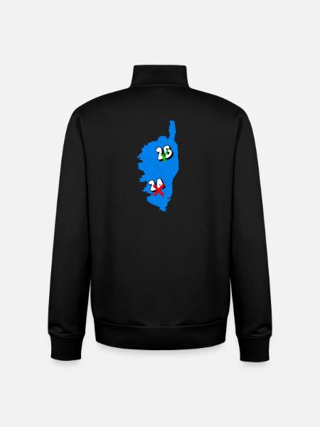 Corsica Region - Unisex Organic Zip Sweatshirt by Stanley/Stella - black