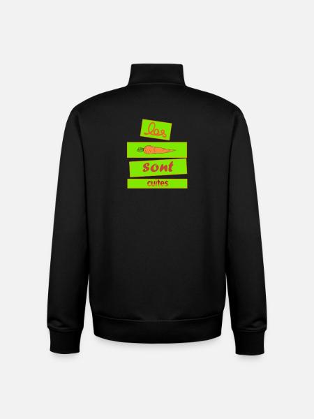 Les carottes sont cuites - Sweat zippé unisexe en coton bio Stanley/Stella - noir