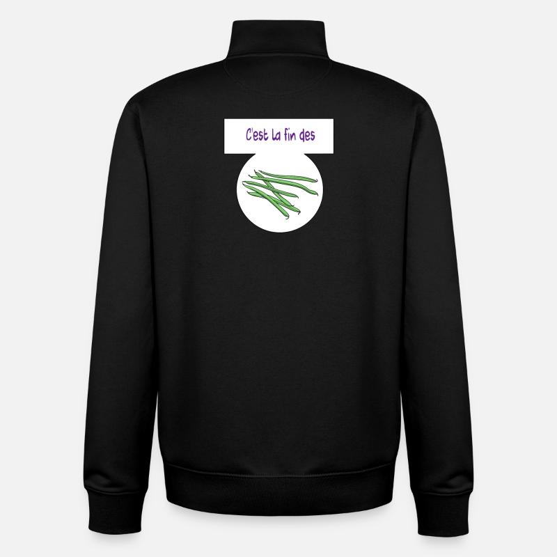 C'est la fin des haricots - Sweat zippé unisexe en coton bio Stanley/Stella - noir