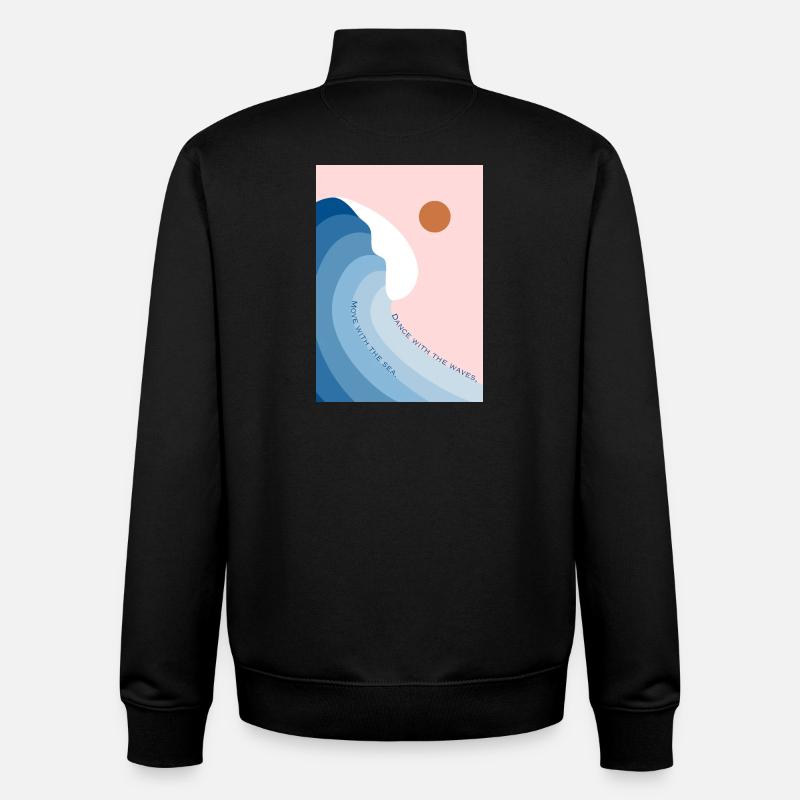 Dance with the waves - Unisex Organic Zip Sweatshirt von Stanley/Stella - Schwarz