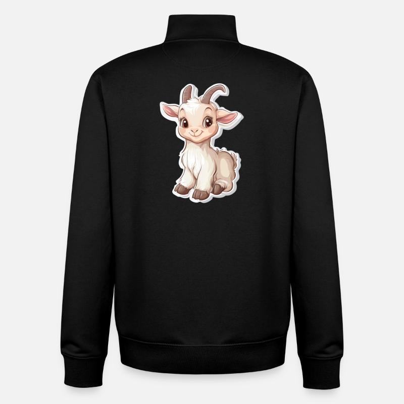 Chèvre - Sweat zippé unisexe en coton bio Stanley/Stella - noir