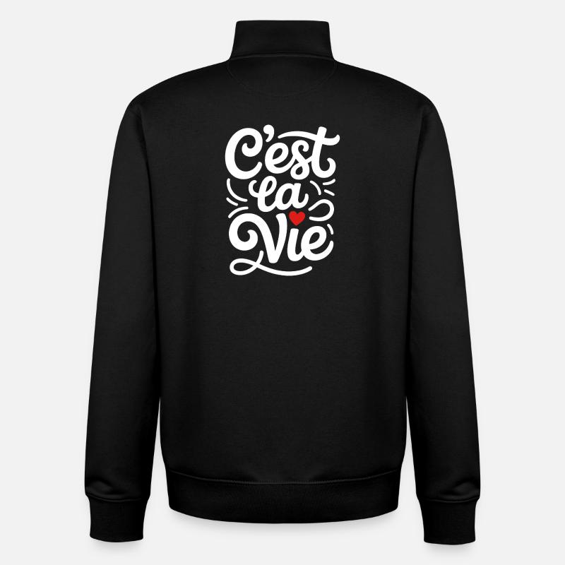 C'est La Vie Frankreich Spruch - Unisex Organic Zip Sweatshirt von Stanley/Stella - Schwarz