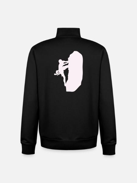 klettern_bergsteigen_silhouette- - Unisex Organic Zip Sweatshirt by Stanley/Stella - black