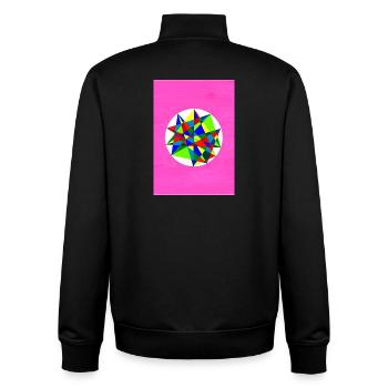 Colorful Mandala! - Unisex Organic Zip Sweatshirt von Stanley/Stella - Schwarz - Hinten - AI Model Male 185 light (185cm)