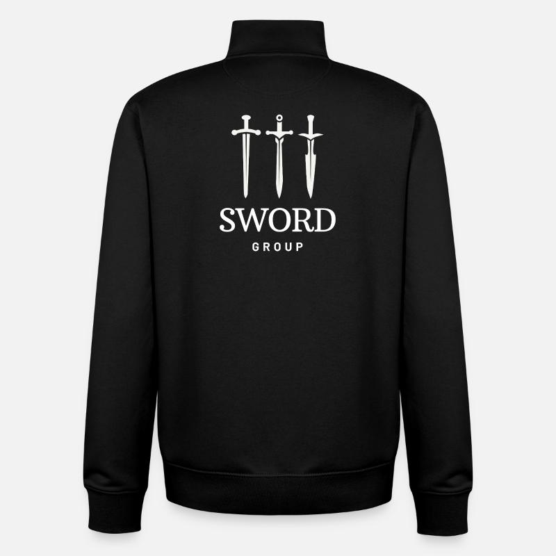 Sword_group - Unisex Organic Zip Sweatshirt by Stanley/Stella - black