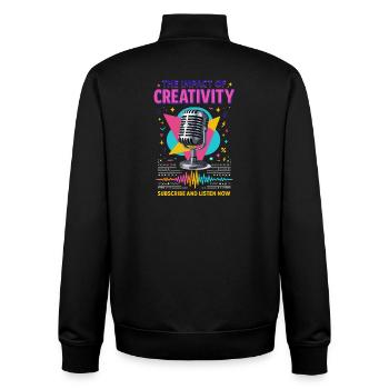 The power of creativity - Unisex Organic Zip Sweatshirt by Stanley/Stella - black - Back - AI Model Male 185 light (185cm)