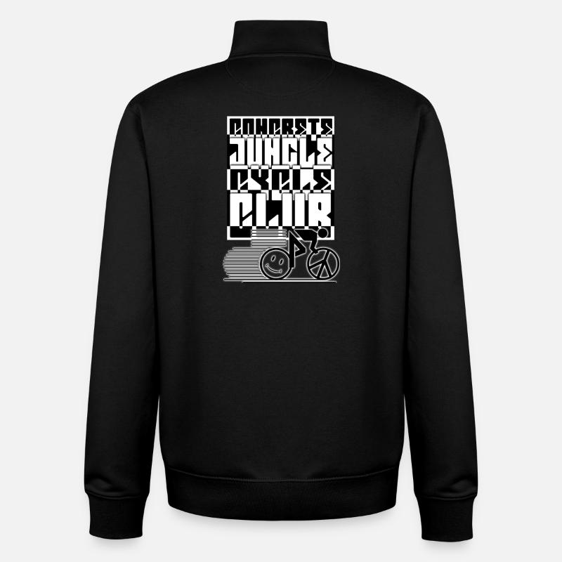 Rennrad - Unisex Organic Zip Sweatshirt von Stanley/Stella - Schwarz