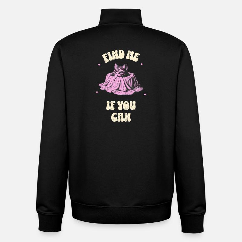 Trouve-moi si tu peux - Sweat zippé unisexe en coton bio Stanley/Stella - noir