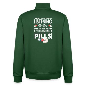 Apotheker Pharmazeutisch-technischer - Unisex Organic Zip Sweatshirt von Stanley/Stella - Flaschengrün - Hinten - AI Model Male 185 dark (185cm)