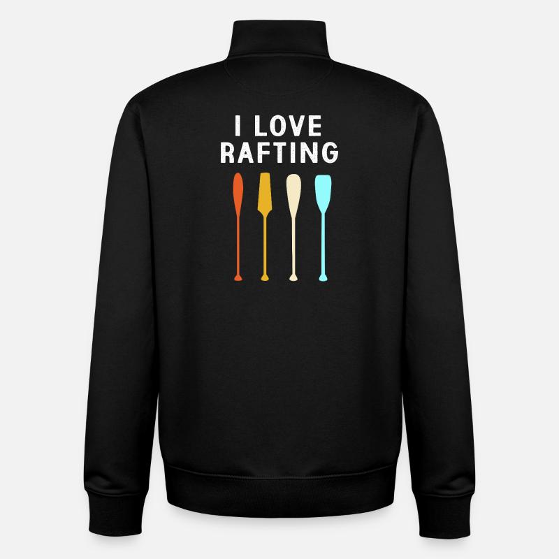 Paddle Boat Kayaking Kayaking Rafting - Unisex Organic Zip Sweatshirt by Stanley/Stella - black