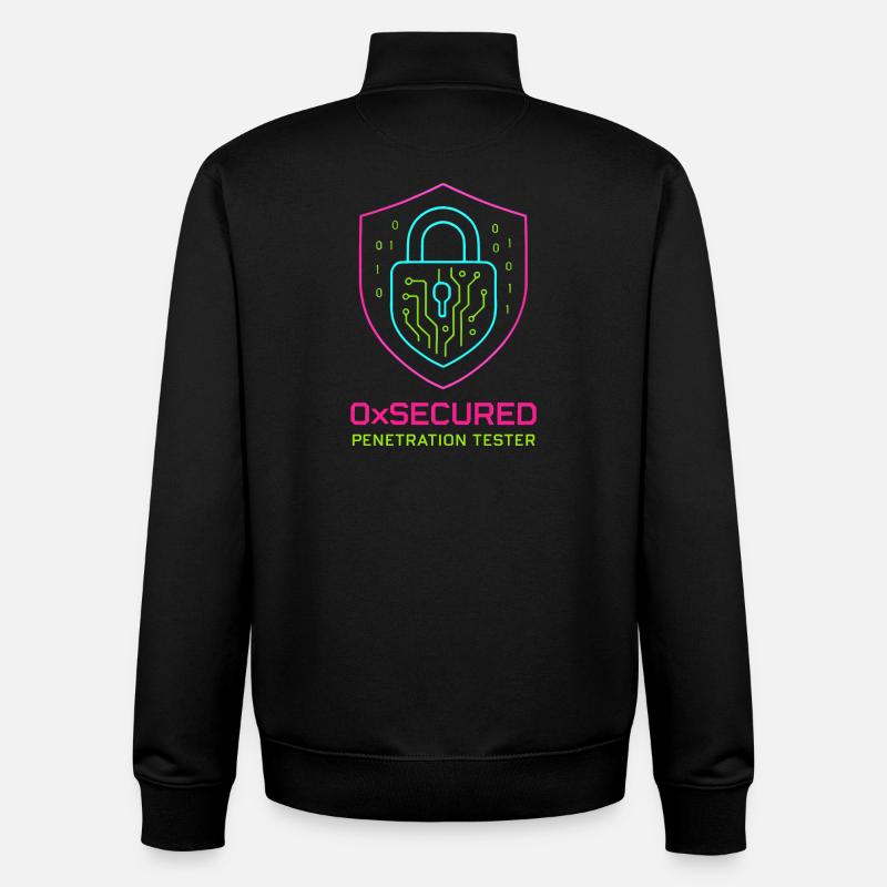 Shield 0xSecure Cyber-Penetrationstester - Unisex Organic Zip Sweatshirt von Stanley/Stella - Schwarz