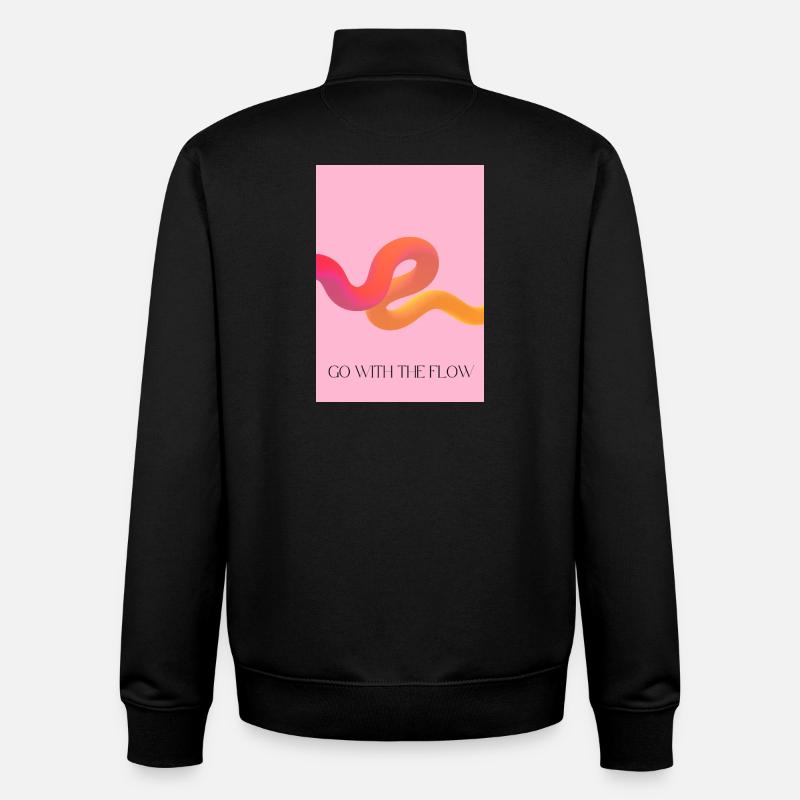 Going with the flow - Unisex Organic Zip Sweatshirt by Stanley/Stella - black