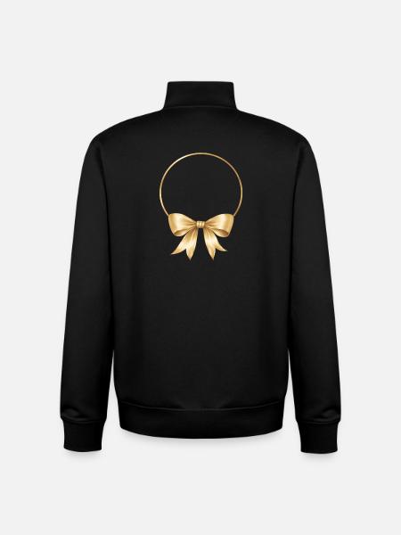 Circle bow personalizable - Unisex Organic Zip Sweatshirt by Stanley/Stella - black