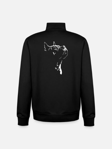 Chongqing Dog Silhouette Hunde Hund Wilsigns - Unisex Organic Zip Sweatshirt by Stanley/Stella - black