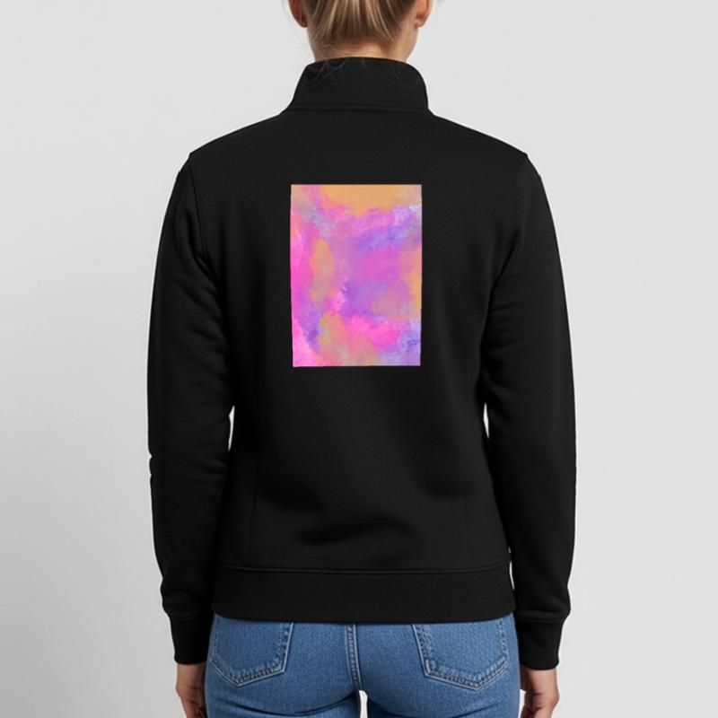 Gradient - lilac can be personalized Unisex Organic Zip Sweatshirt by Stanley/Stella