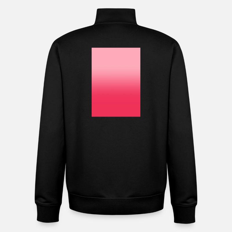 Gradient - rosa rot personalisierbar - Unisex Organic Zip Sweatshirt von Stanley/Stella - Schwarz