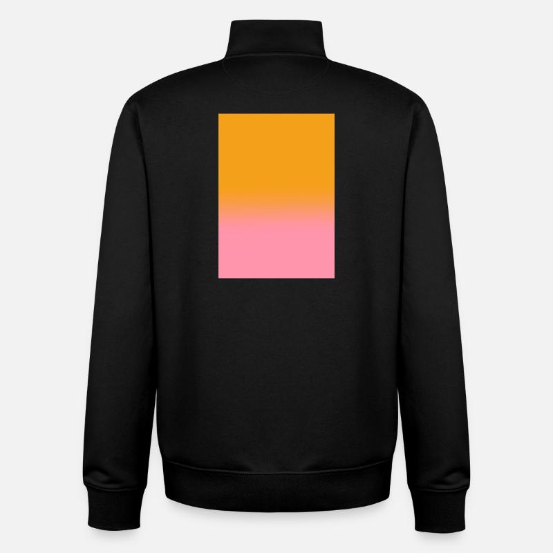 Gradient - orange rosa personalisierbar - Unisex Organic Zip Sweatshirt von Stanley/Stella - Schwarz