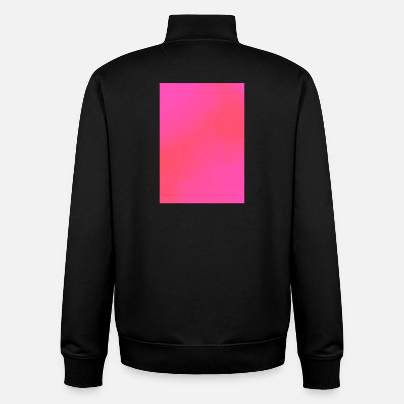 Gradient - pink red customizable - Unisex Organic Zip Sweatshirt by Stanley/Stella - black