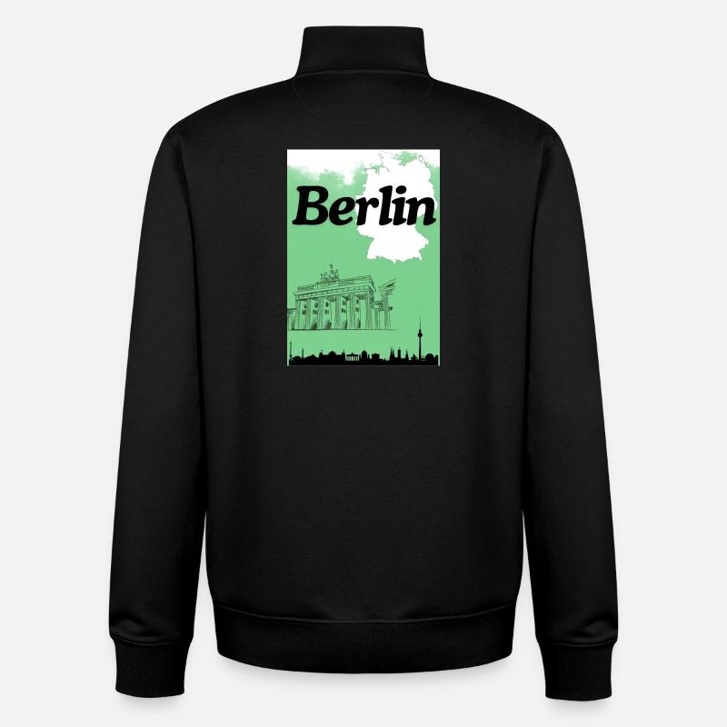 Berlin  - Unisex Organic Zip Sweatshirt von Stanley/Stella - Schwarz