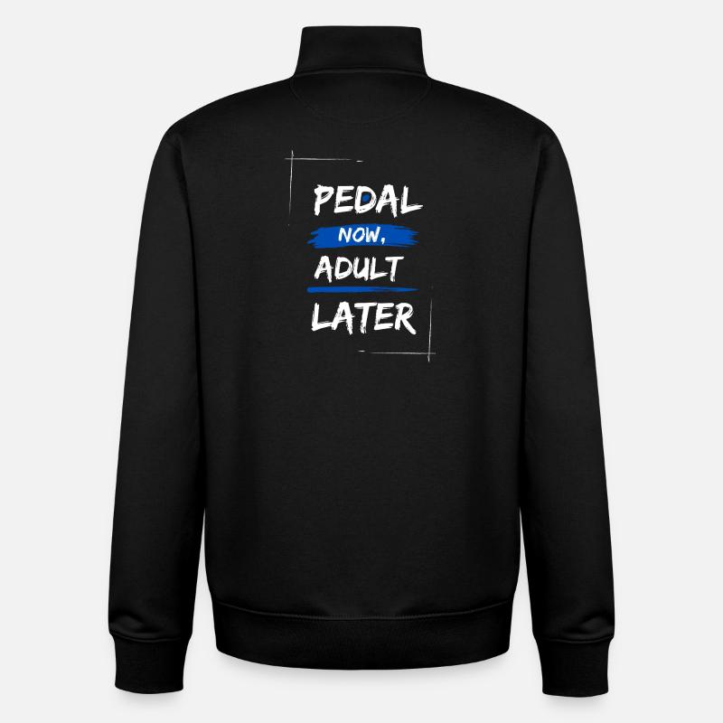 Tritt jetzt, später erwachsen - Unisex Organic Zip Sweatshirt von Stanley/Stella - Schwarz