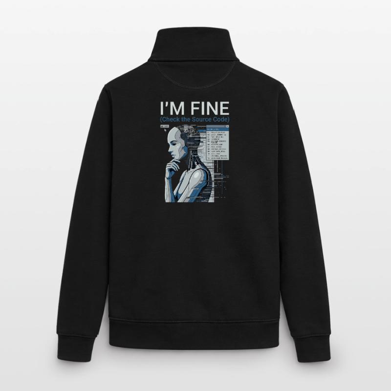 Check The Source Code Unisex Organic Zip Sweatshirt by Stanley/Stella