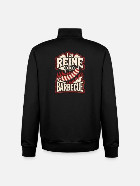 Queen of Barbecue: Sausage on Fire - Unisex Organic Zip Sweatshirt by Stanley/Stella - black