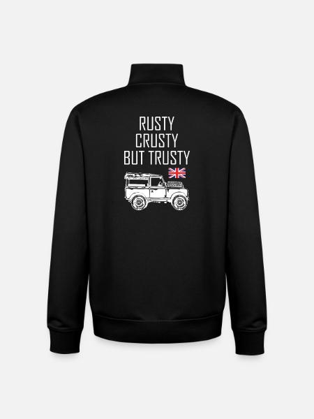 Rusty_Crusty_but_Trusty - Unisex Organic Zip Sweatshirt by Stanley/Stella - black