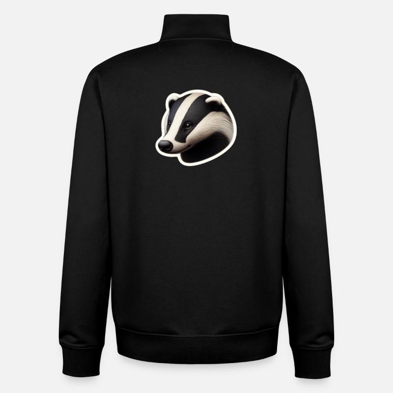 Dachs - Unisex Organic Zip Sweatshirt von Stanley/Stella - Schwarz