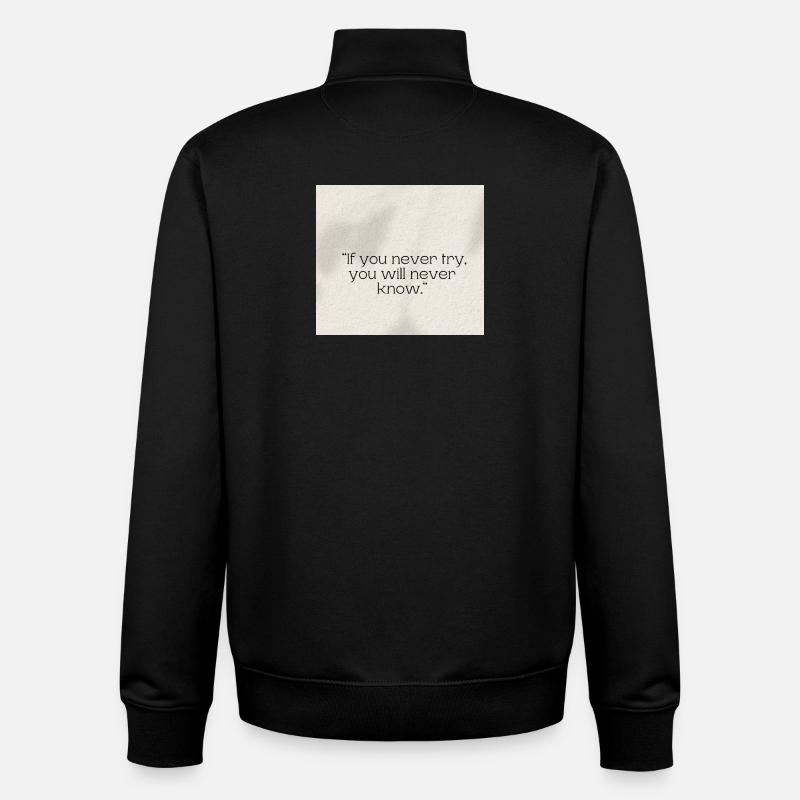 Essayer - Sweat zippé unisexe en coton bio Stanley/Stella - noir