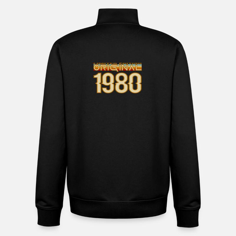 Retro 1980's First Edition - Unisex Organic Zip Sweatshirt by Stanley/Stella - black
