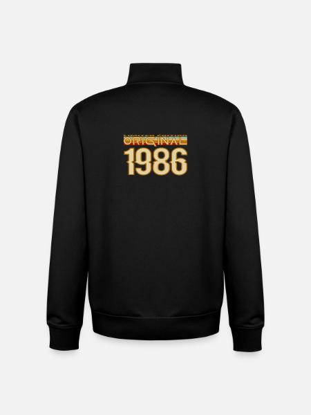 Original 1986 Retro Logo - Unisex Organic Zip Sweatshirt by Stanley/Stella - black