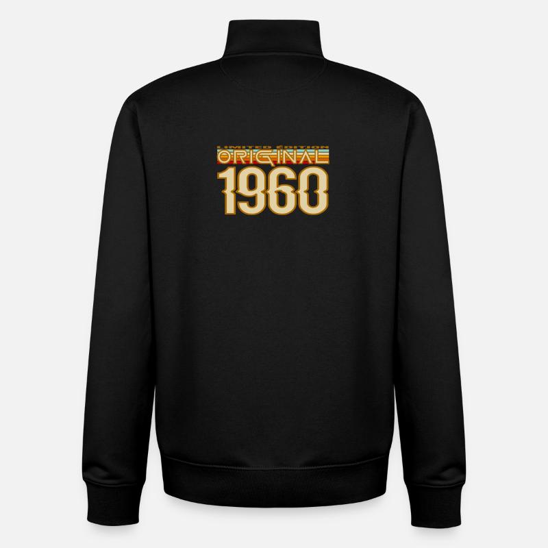 Original 1960 Retro Édition - Sweat zippé unisexe en coton bio Stanley/Stella - noir
