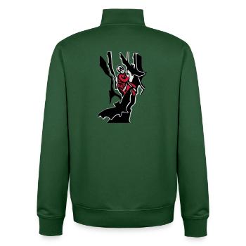 spéleologue - Sweat zippé unisexe en coton bio Stanley/Stella - vert bouteille - Dos - AI Model Male 185 dark (185cm)