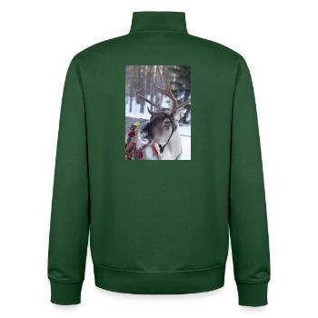 Rentier - Unisex Organic Zip Sweatshirt von Stanley/Stella - Flaschengrün - Hinten - AI Model Male 185 dark (185cm)