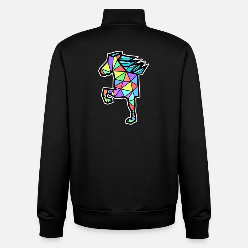 Ross Polygon Islandpferde Isländer Pferdenarr - Unisex Organic Zip Sweatshirt von Stanley/Stella - Schwarz
