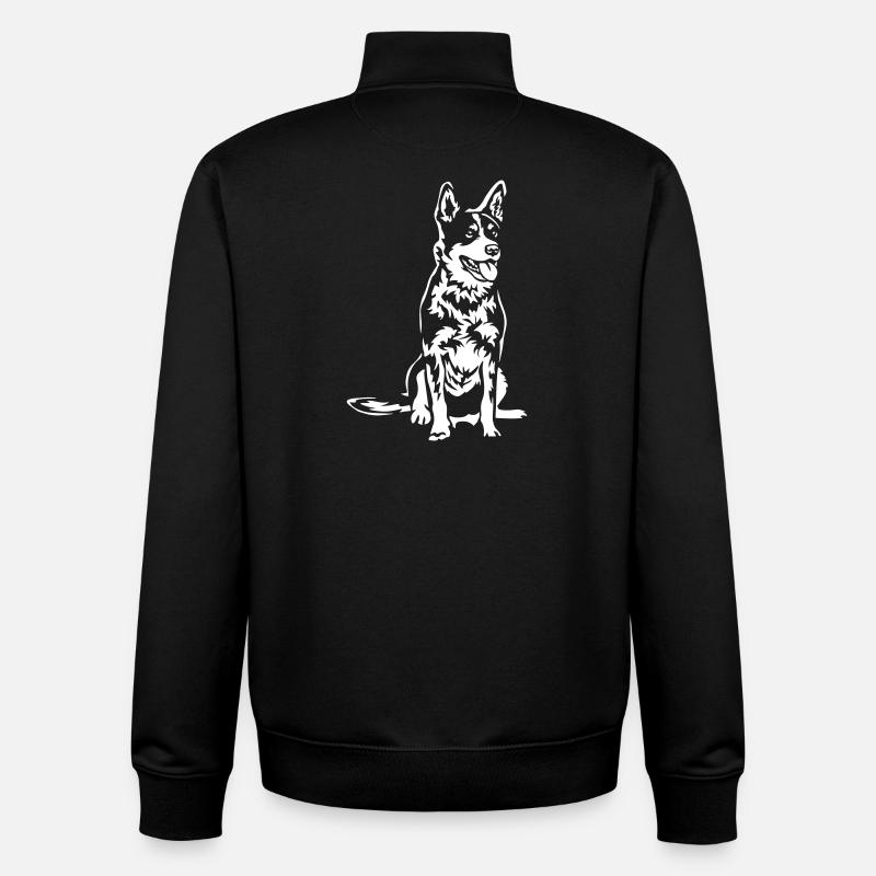 Bouvier australien « Black Edition » - Sweat zippé unisexe en coton bio Stanley/Stella - noir