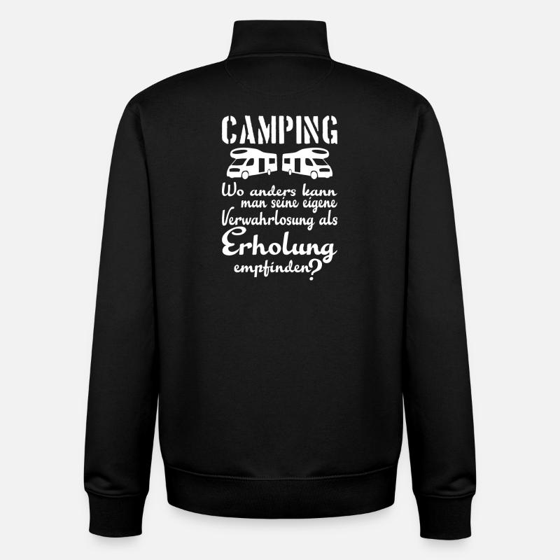 Camping Erholung - Unisex Organic Zip Sweatshirt von Stanley/Stella - Schwarz
