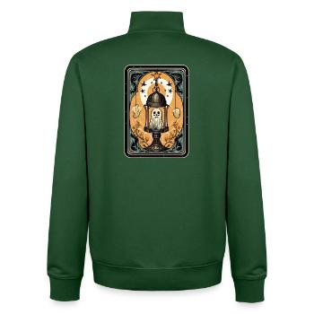 Ghost in a cage Tarot cage - Unisex Organic Zip Sweatshirt by Stanley/Stella - bottle green - Back - AI Model Male 185 dark (185cm)